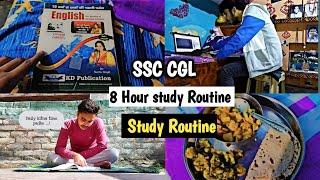 8 Hour study routine SSC CGL | Study vlog ssc aspirants | Study routine #ssc #upsc #studyvlog