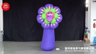 purple inflatable flower