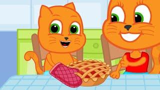 Cats Family in English - Pie Mitten Cartoon for Kids