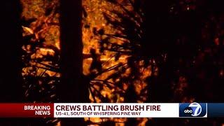 Brush fire erupts near US-41 and Whispering Pine Way in Lee County