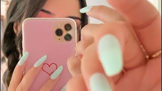 ASMR camera/mirror tapping around my room | edafoxx tingly asmr clips | pink objects only!