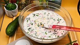 Kalte Sommersuppe - Okroschka, perfekt für heiße Tage