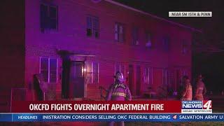 Firefighters battle apartment fire in SW Oklahoma City