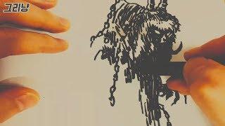 크람푸스 그리기 Draw Krampus