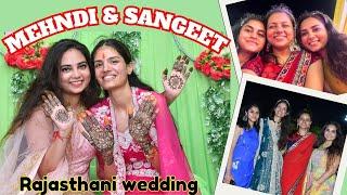 RAJASTHANI MEHNDI AND SANGEET FUNCTION || RAJASTHANI WEDDING ||  DANCE NIGHT || Friend's shaadi 