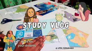 Study Vlog + Study tips |පාඩම් කරන්න හිතෙන්නෙම නැද්ද ?| #studytips #motivational #sinhalavlogs