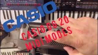 Casio DG-20 MIDI Modes.  It can control six MIDi channels for added flexibility and control