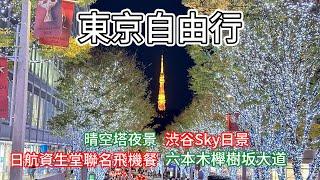 【旅遊日誌-東京】東京自由行｜晴空塔夜景｜Shibuya Sky日景｜淺草寺｜六本木櫸木坂聖誕點燈 | 新宿 | 銀座步行者天國 | 日本航空限定「銀座資生堂 Parlour」聯名飛機餐 | 渋谷