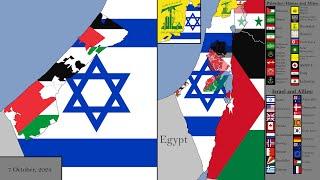 The Israel-Hamas War with Flags: Every Day (Oct 2023 - Oct 2024)