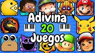 Adivina El JUEGO Por La Canción PIANOPacmanFNAFMinecraft Mario Bros️Poppy PLaytime‍⬛