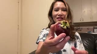 How to open a mangosteen without using a knife.