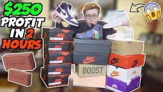 $250 PROFIT IN 2 HOURS! Sneaker Brick Flips During Quarantine Clearance! | Nike Jordans MASSIVE SALE