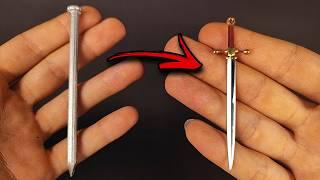 Create a Miniature Sword from a Steel Nail – Sword Making with a Nail