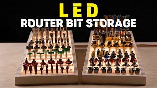 Multi-Level Router Bit Storage / LED / Router Table #1 / DIY