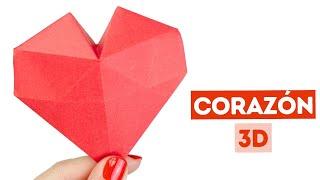 ️ Corazón de papel 3d - Origami para san Valentín