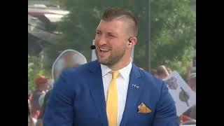 Tim Tebow funny hair segment. Try not to laugh  