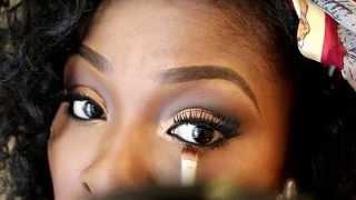 Makeup for black women:Gold & Berry Lip Makeup Tutoral