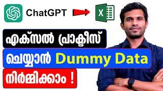 How to use ChatGPT for creating a dummy dataset | Excel Malayalam Tutorial