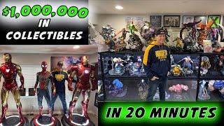 $1,000,000 in COLLECTIBLES in 20 MINUTES! 2024 Room Tour: Statues, Comics, Autographs AND MORE!