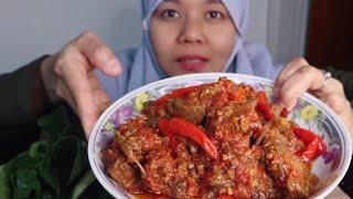 PEDASNYA TIDAK TERKIRA!! SAMBAL MERCON DAGING SAPI MUKBANG BIKIN SELERA PEDASNYA