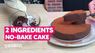 2 INGREDIENTS no-bake ganache cake 