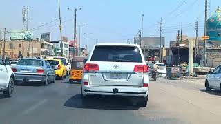 Driving in the roads of Basra, Southern Iraq, Basrah street tour