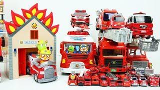 소방차 장난감 뽀로로 소방관 출동 소방서 놀이 불자동차 Fire Truck Toys and Fire engine Station Car