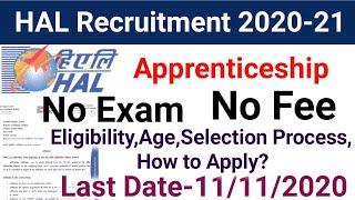 HAL Kanpur Apprentice Recruitment 2020|No Exam No fee|Selection Process,How to Apply|#latestgovtjob