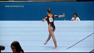 Spanish gymnast performs floor routine