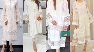 White Dresses Collection | New Trendy party Wear White Colour Dresses Designs| Fashion with Alveena