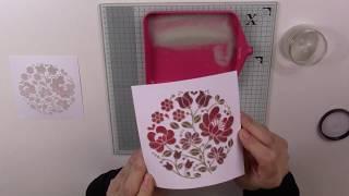 How to use micro beads with stencils: Sweet Poppy Stencils Tutorial 2 : Micro bead Technique