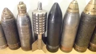 ww1 & ww2 artillery shells, mortars and projectiles