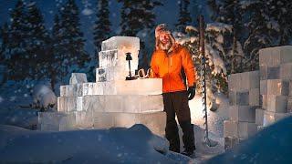 BUILDING A WINTER ICE IGLOO IN -32°