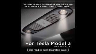 CoolKo Front Top Reading Light Cover Trims for Tesla Model 3 & Y