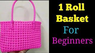 1 Roll basket for beginners  / basket making in tamil....