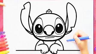 How to draw STITCH easy step by step