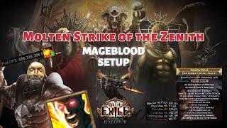 Molten Strike of the Zenith | MageBlood End Game setup + Jewel Crafting | PoE 3.25