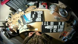 DIY split-flap display: Applying letter stickers