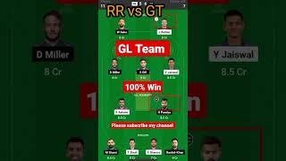 RR vs GT Dream11 Team | RR vs GT Dream11 Prediction #ipl#dream11#IPL2023#RRvsGT#GTvsRR#shorts