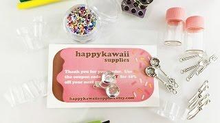 Kawaii supplies review - Miniature Food Jewelry Supplies - Happy Kawaii Supplies Shop Review