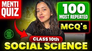 100 MOST REPEATED PYQS - CLASS 10 SOCIAL SCIENCE | BOARD EXAM 2025 #cbseclass10 #importantquestions