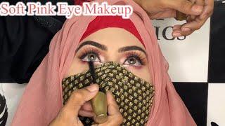 Soft pink eyes makeup for party and Eid || Blush with Amna