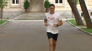 El presidente del Gobierno, Pedro Sánchez, sale a correr por Moncloa