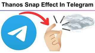 Thanos Snap Effect in telegram new update 2024