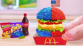 American Burger Cooking Challenge  Yummy Miniature Cheetos Chicken Burger ️ Tina Mini Cooking