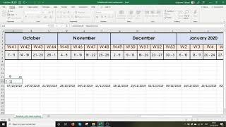 Excel - schedule with week numbers