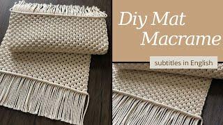 DIY Mat Macrame - Tapete Macramê  ( Revisão) (subtitles in English)