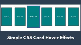 Html And CSS Card | Simple CSS Card Hover Effects