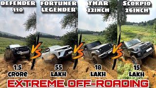 Defender Vs Legender Vs Thar Vs Scorpio Off-road Battle| एसी Off-roading पहले कभी Nahi Dekhi Hogi