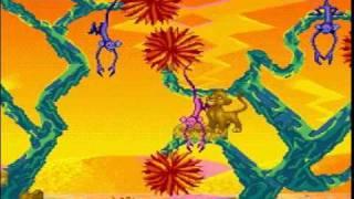 Lion King The - SNES Gameplay Roar at monkeys...